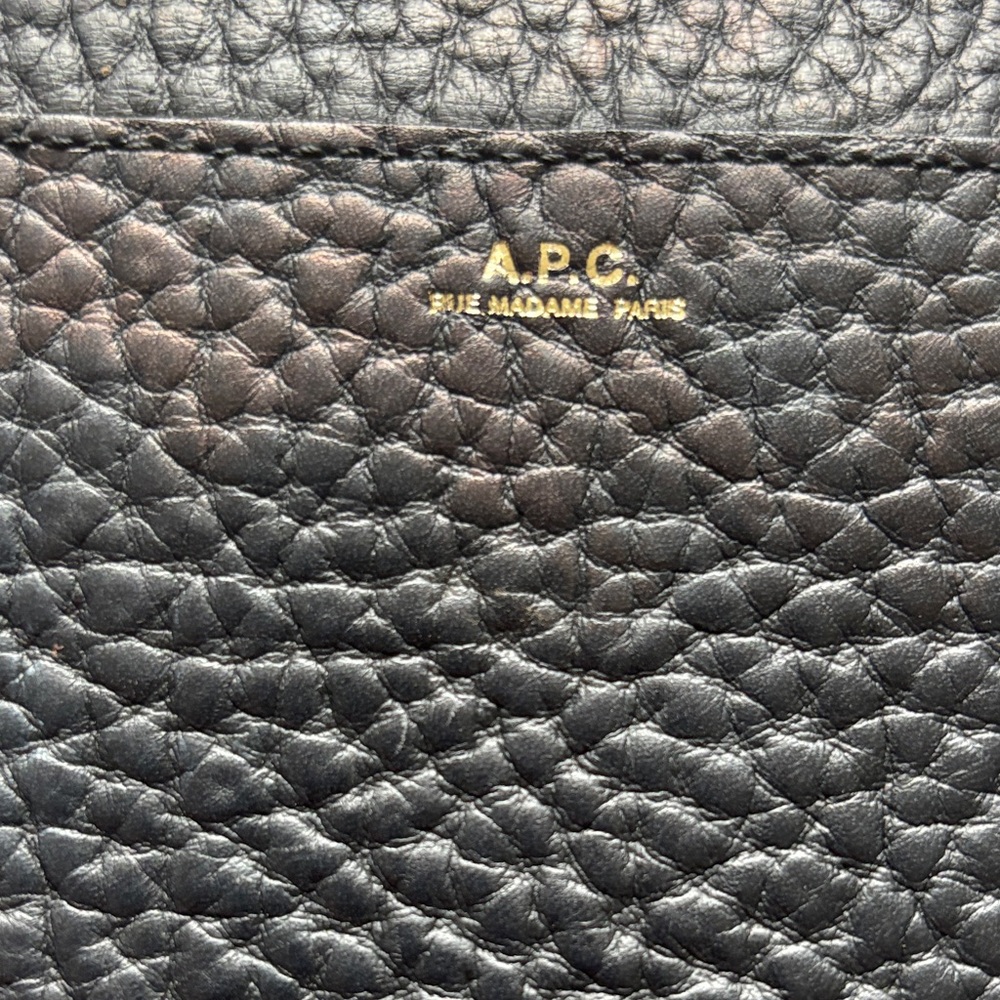 APC Black Leather Chain-Handle Shoulder Bag Women’s Crossbody + Cloth Tote Bag - Picture 5 of 8